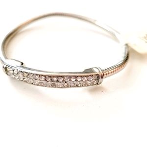 JM silver with faux diamonds bracelet